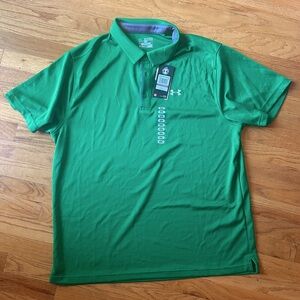 NWT -Under Armour Mens Golf Polo - Green - Sz XXL